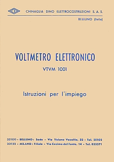 Voltmetro Elettronico Chinaglia VTVM1001